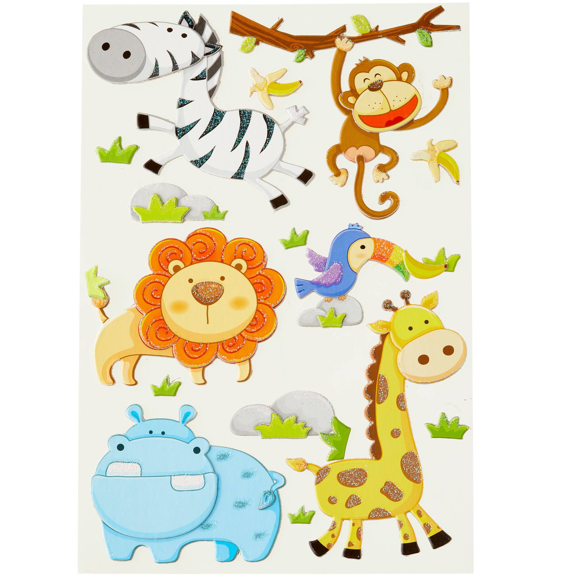 12 Pack: Chipboard Zoo Animal Stickers by Recollections™